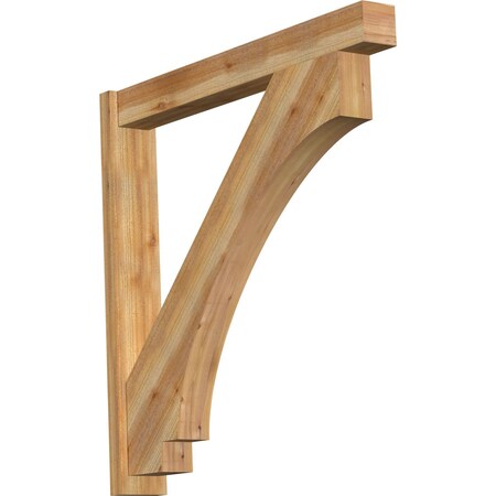 Ekena Millwork Imperial Block Rough Sawn Outlooker, Western Red Cedar, 6"W x 44"D x 44"H OUT06X44X44IMP05RWR